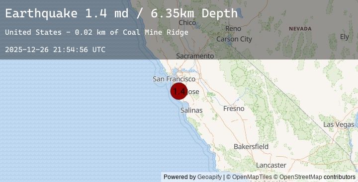 Map of 5 km SE of Portola Valley, CA