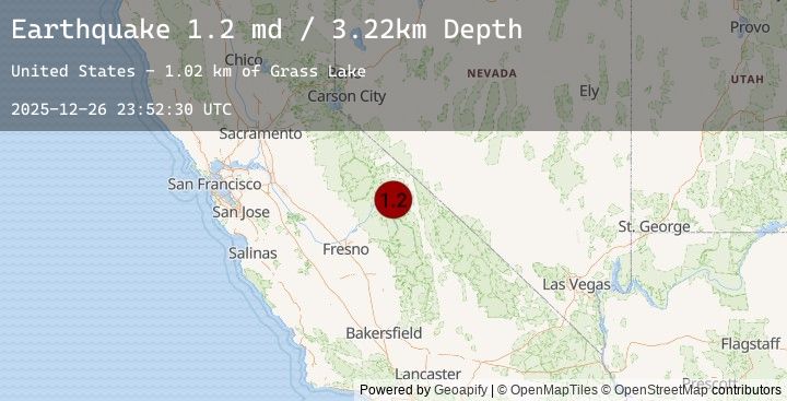 Map of 14 km WSW of Toms Place, CA