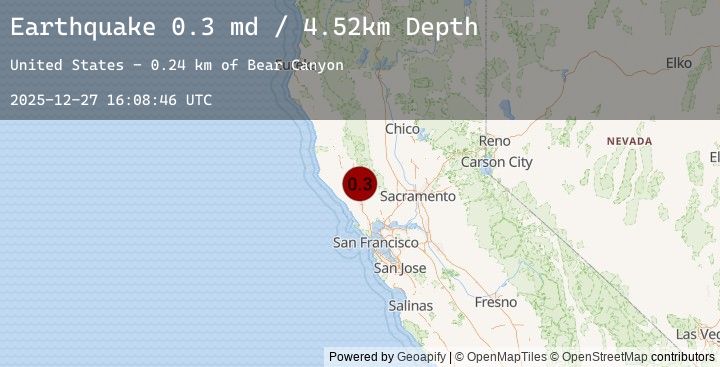 Map of 2 km NW of The Geysers, CA