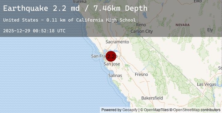 Map of 4 km SE of San Ramon, CA