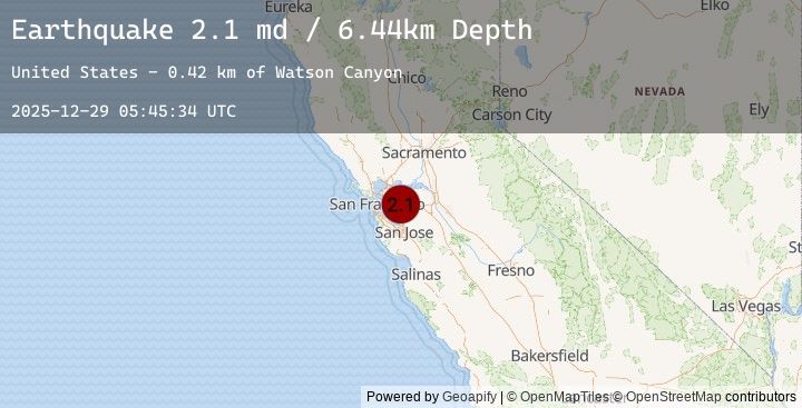 Map of 2 km ESE of San Ramon, CA