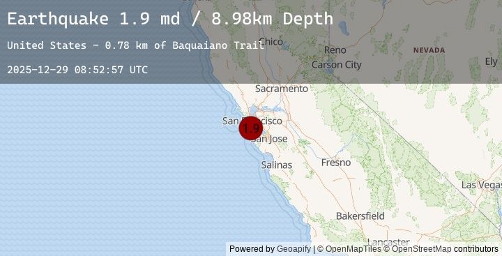Map of 3 km SE of Pacifica, CA