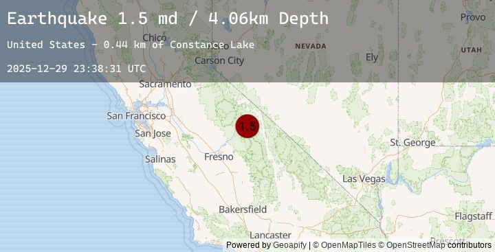 Map of 17 km SE of Mammoth Lakes, CA