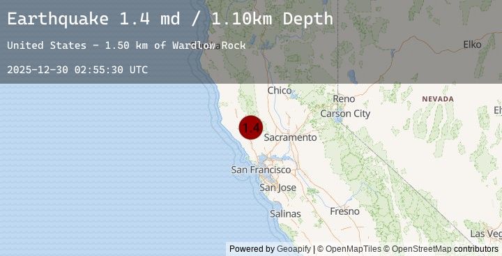 Map of 2 km SSW of Cobb, CA