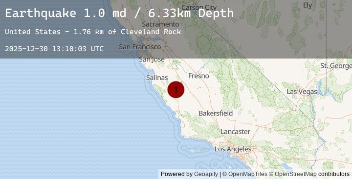 Map of 23 km ENE of San Lucas, CA