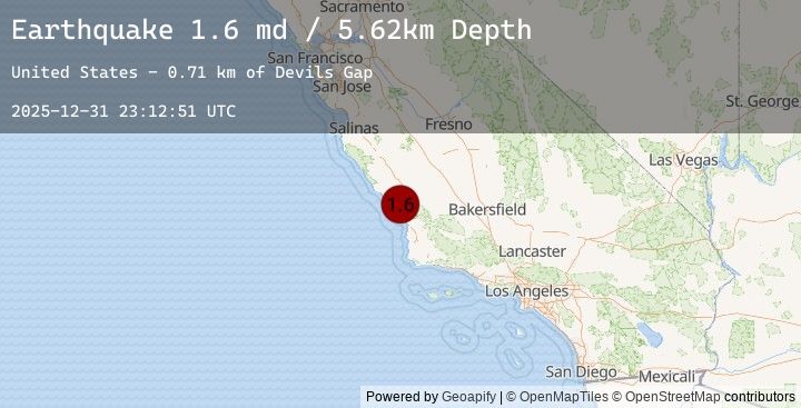 Map of 7 km WSW of Atascadero, CA