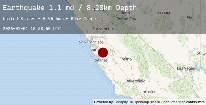 Map of 10 km NE of San Martin, CA
