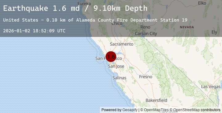 Map of 2 km ENE of Berkeley, CA