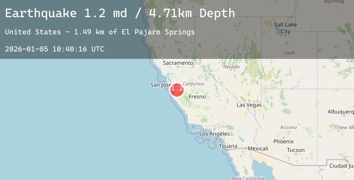 Map of 5 km NE of Aromas, CA