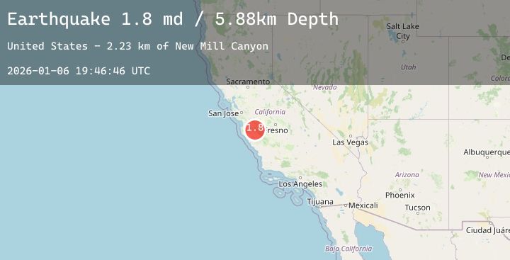 Map of 10 km SSE of Pinnacles, CA