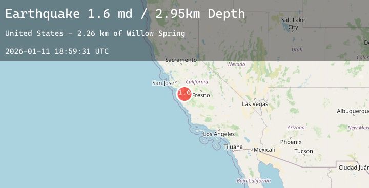 Map of 4 km W of Pinnacles, CA