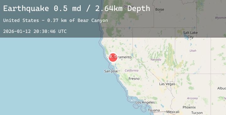 Map of 3 km N of The Geysers, CA