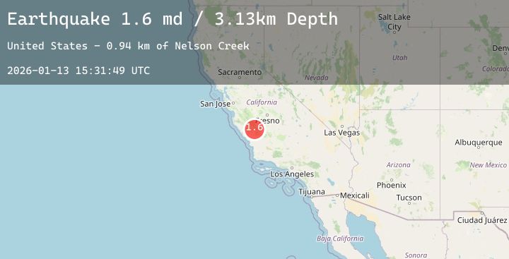 Map of 20 km NW of Parkfield, CA