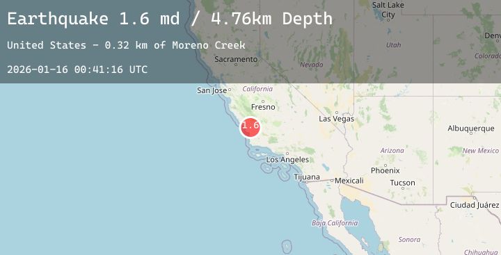 Map of 4 km ENE of Santa Margarita, CA