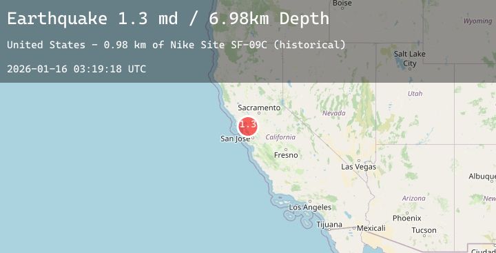 Map of 5 km WNW of Orinda, CA