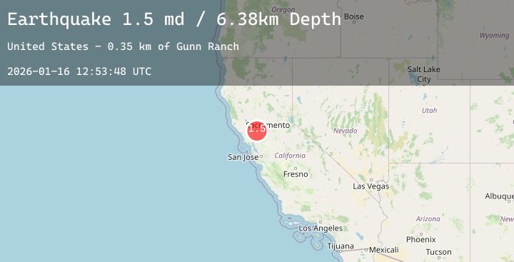 Map of 18 km W of Winters, CA