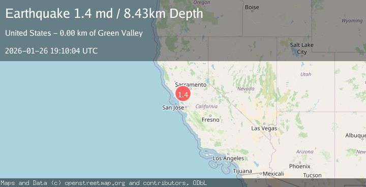 Map of 2 km SE of Green Valley, CA