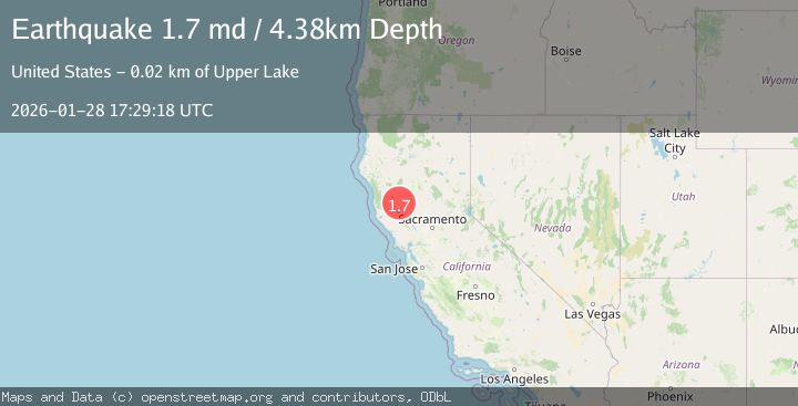 Map of 15 km ESE of Lake Pillsbury, CA