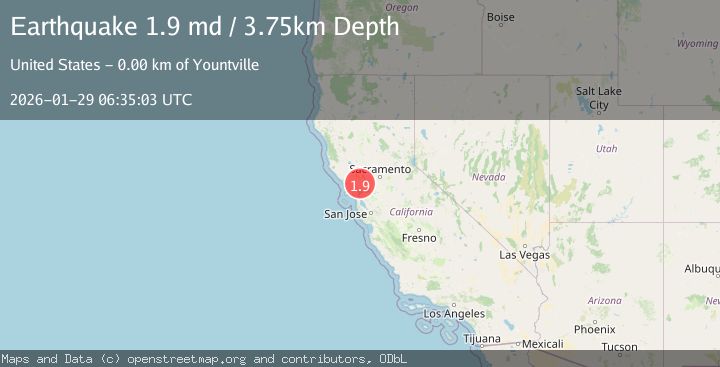 Map of 4 km SSW of Yountville, CA