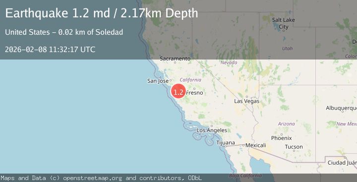Map of 5 km NW of Pinnacles, CA