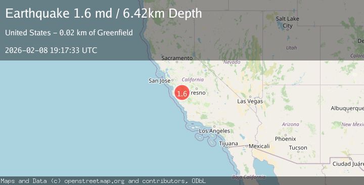 Map of 11 km SE of Pinnacles, CA