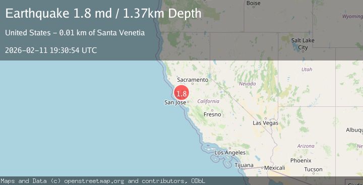 Map of 3 km SE of The Geysers, CA