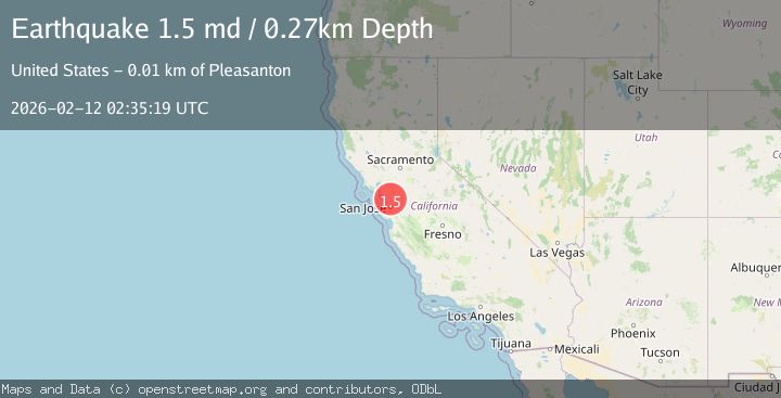Map of 1 km NNW of Sunol, CA