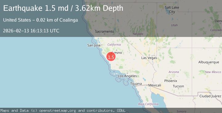 Map of 18 km NW of Parkfield, CA