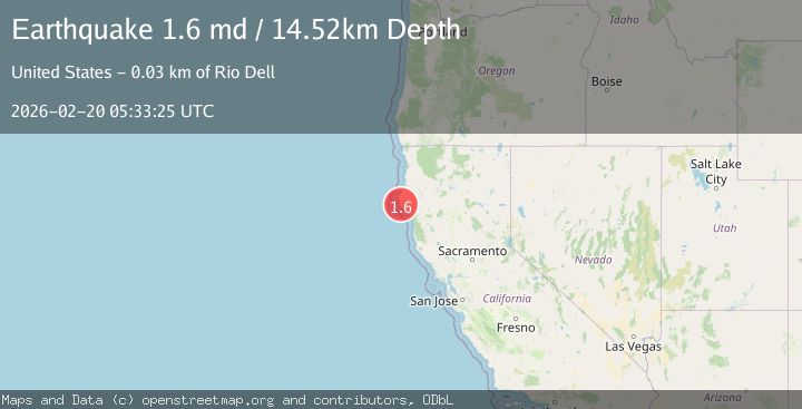 Map of 5 km S of Petrolia, CA