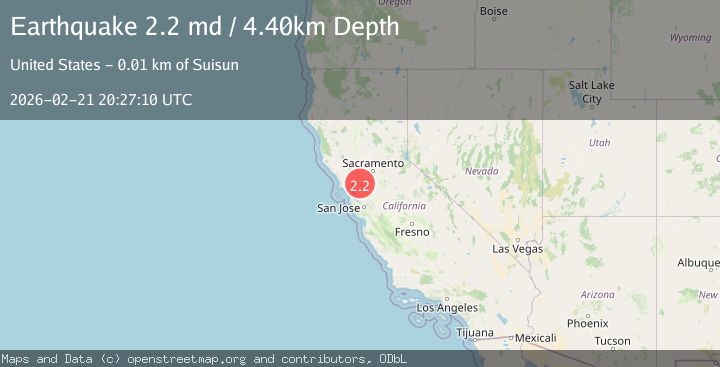Map of 11 km S of Suisun City, CA