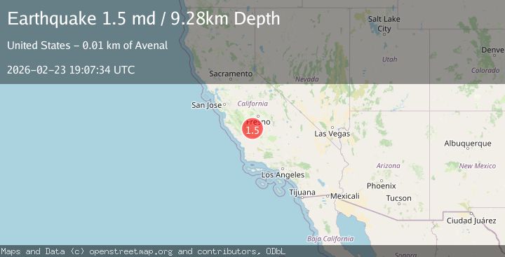 Map of 11 km SSW of Huron, CA
