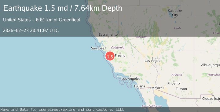Map of 8 km N of Greenfield, CA