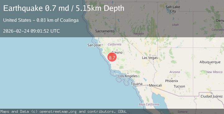 Map of 6 km NW of Parkfield, CA