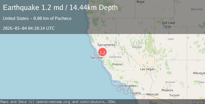 Map of 2 km SSE of Pacheco, CA
