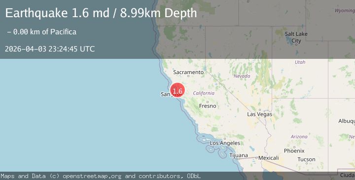 Map of 2 km SE of Pacifica, CA