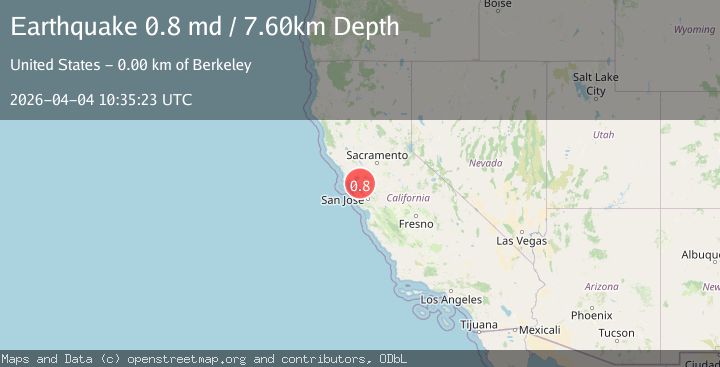 Map of 4 km ENE of Berkeley, CA
