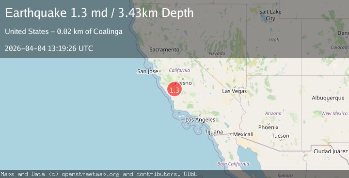 Map of 18 km NW of Parkfield, CA