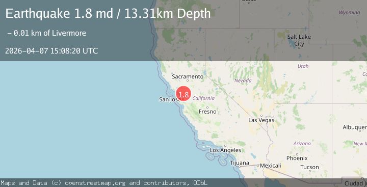 Map of 6 km WNW of Livermore, CA