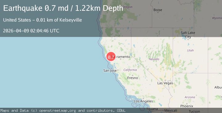 Map of 11 km WNW of Cobb, CA