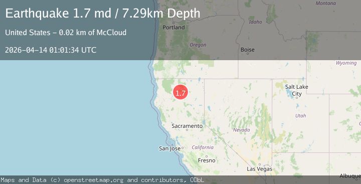 Map of 16 km NW of Big Bend, CA