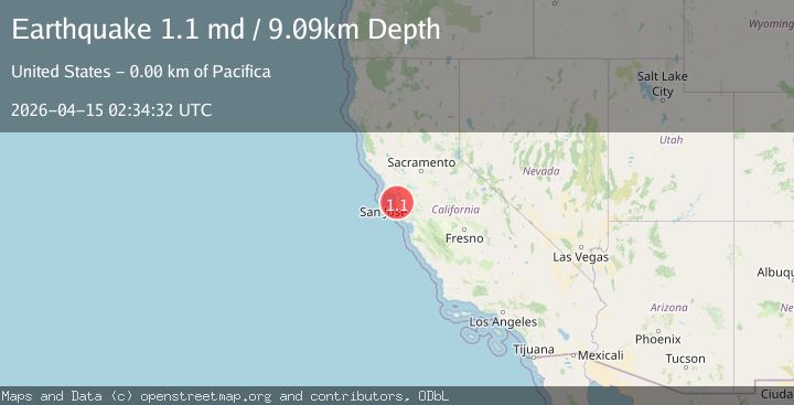 Map of 2 km SE of Pacifica, CA