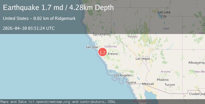 Map of 12 km S of Tres Pinos, CA