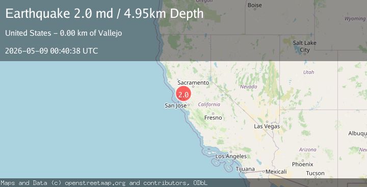 Map of 6 km W of Vallejo, CA