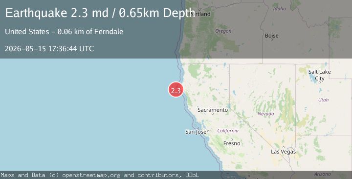 Map of 42 km W of Petrolia, CA