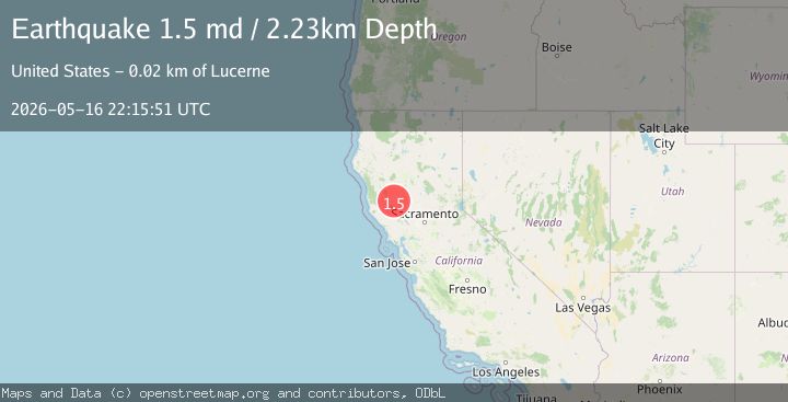 Map of 18 km NE of Nice, CA