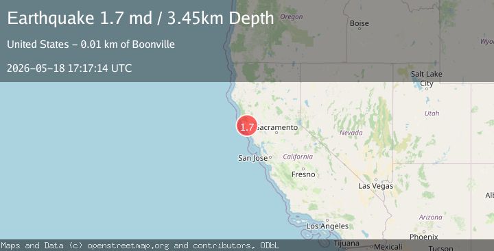Map of 8 km S of Boonville, CA