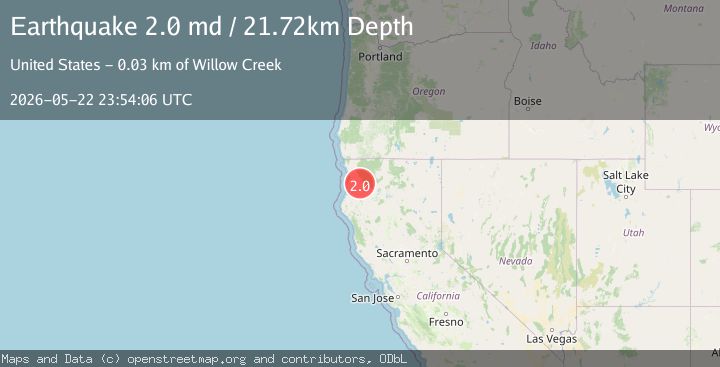 Map of 14 km E of Weitchpec, CA