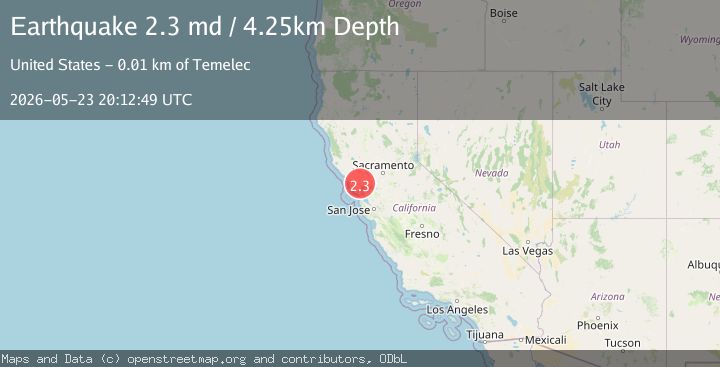 Map of 5 km SSW of Temelec, CA