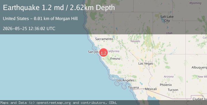 Map of 9 km NE of Morgan Hill, CA