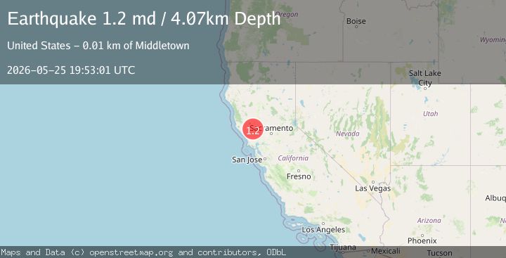 Map of 6 km W of Hidden Valley Lake, CA